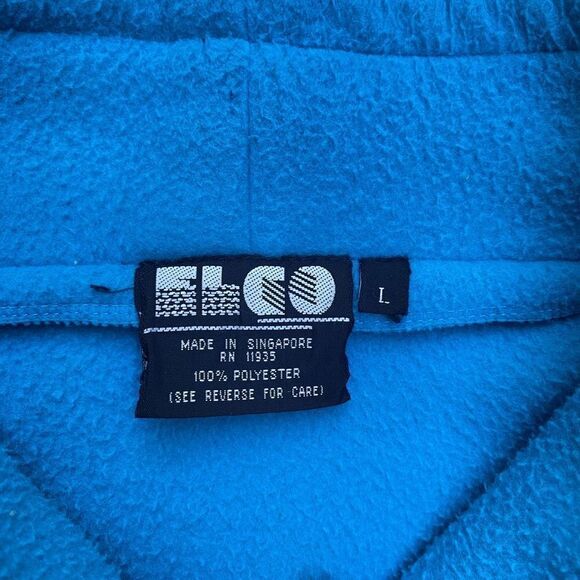 Vintage 90s ELCO Blue Fleece Zip Up Sweatshirt - Picture 8 of 8